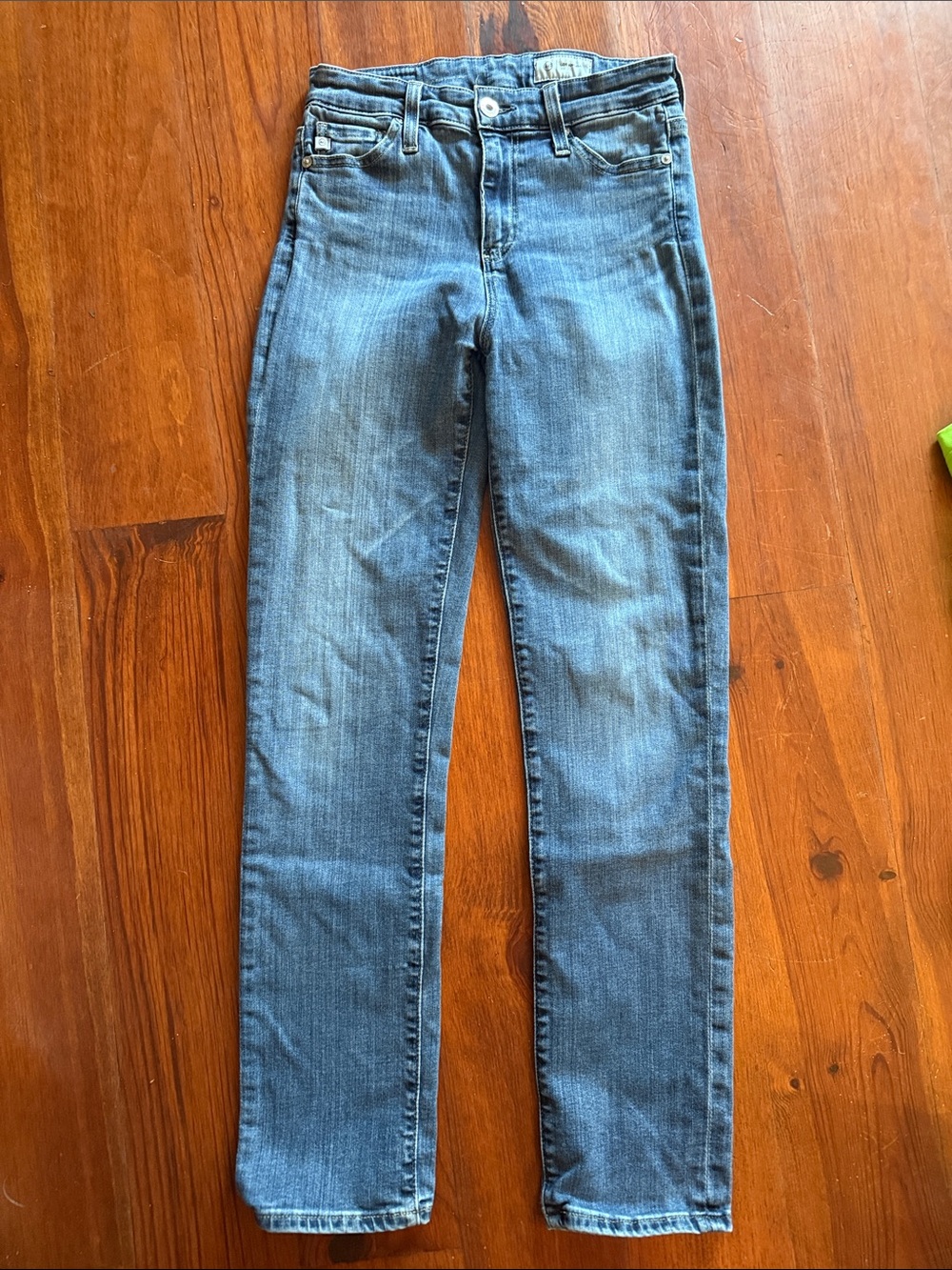 Ag Adriano Goldschmied Straight-Leg Jeans in Medium Blue Wash